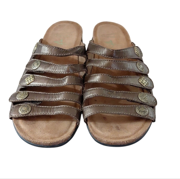 Dansko Janie Sandals Metallic Bronze Comfort Mule Sandal Size 9 - Picture 3 of 11